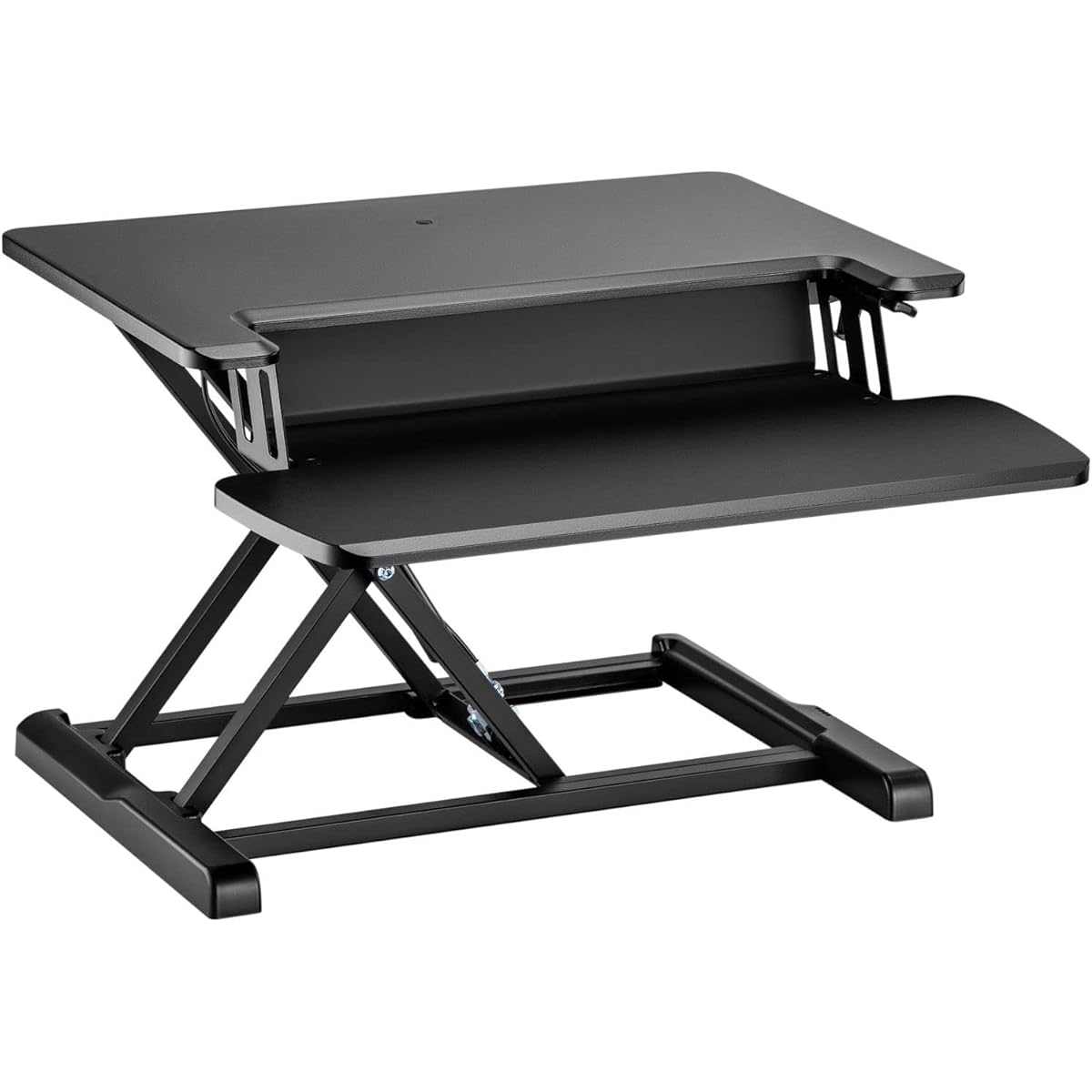 DMM.make DMM.make Elevate and Descend Desk Dual 650 Black Stepless Adjustment Gas Pressure Type Just Place on the Desk Standing Home Telework DKS-LDD650G2B