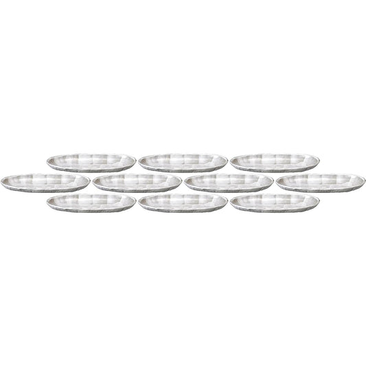 Set of 10 Unofu 7.5 boat-shaped bowl [22.8 x 11.5 x 2.6 cm] [Long plate]