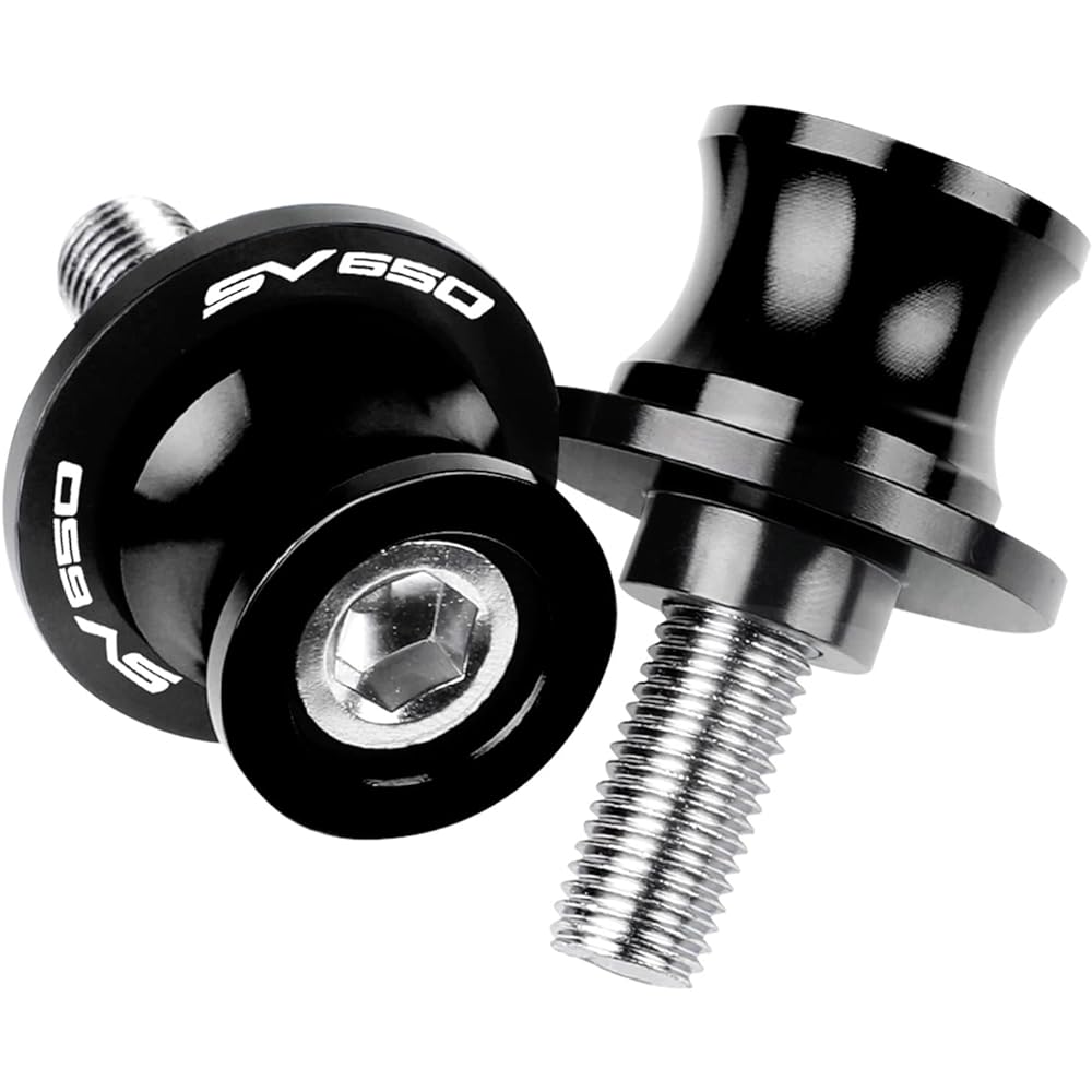 Motorcycle Swingarm Bobbin Spool Moto Swingarm Spool Slider 8MM Swingarm Stand Screw Slider Protector For Suzuki SV650 2013 2014 2015 2016 2017 2018 2019 (Color : Black)