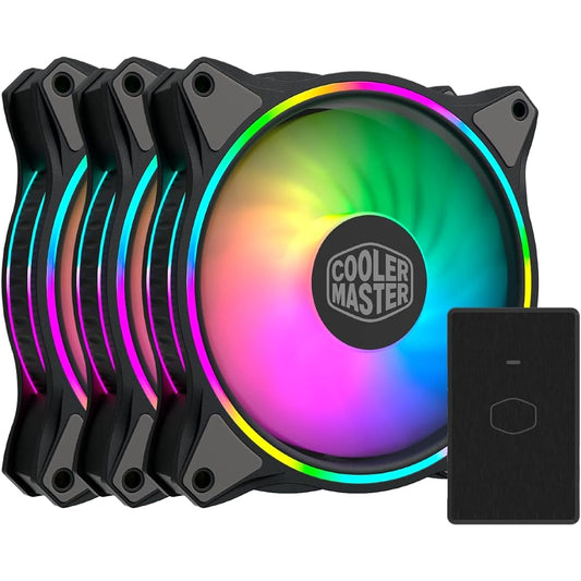 Cooler Master MasterFan MF120 Halo PC Case Fan 120mm RGB 3 Pack MFL-B2DN-183PA-R1 FN1417