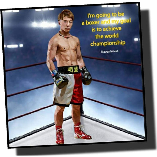 NAOYA INOUE Naoya Inoue Professional Boxer Professional Boxing Overseas Sports Graphic Art Panel Wooden Wall Hanging Interior Poster