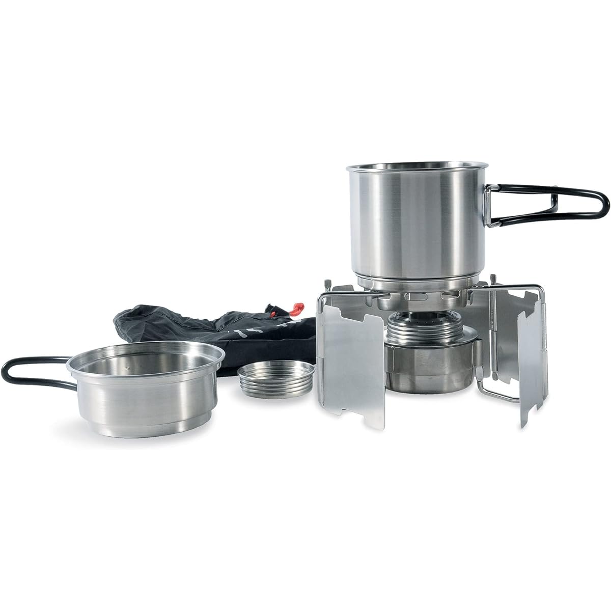 [TATONKA] Burner & Cooker 4 Piece Set Stainless Steel with Bag