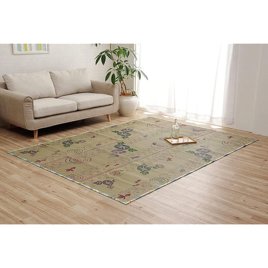Ikehiko Corporation Igusa Rug Carpet Goldfish Japanese Traditional Compact Anti-Slip Non-woven Fabric NS Koharu Goldfish Antibacterial and Odor Resistant Approx. 180 x 240cm #8500619