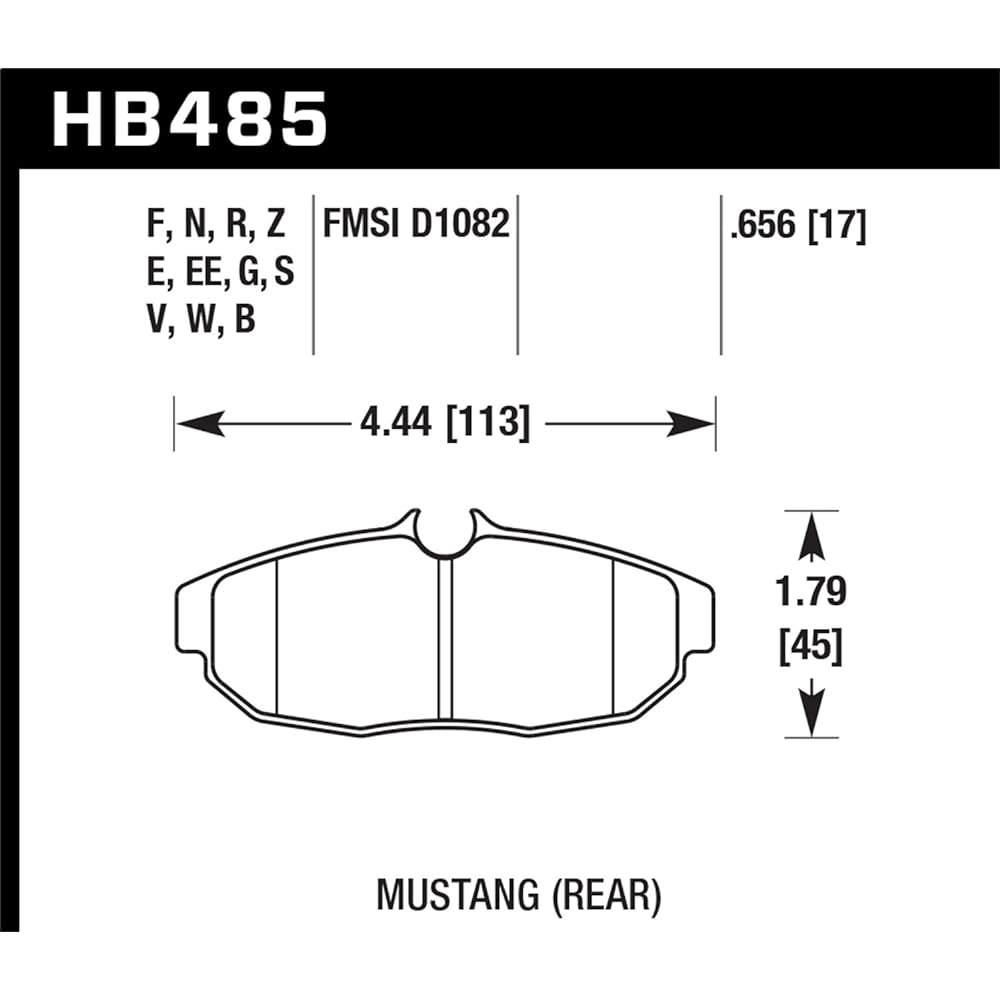 Hawk Performance HB485F.656 HPS Performance Ceramic Brake Pad
