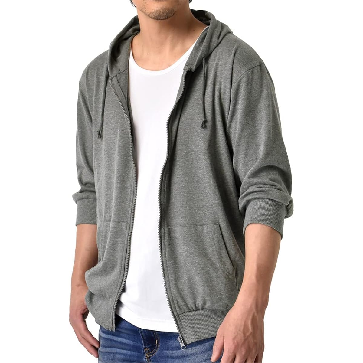 [Aruge] Half Sleeve Parka, Summer Parka, Mini Fleece, Sunshade, UV Protection, Ribbed / A4L