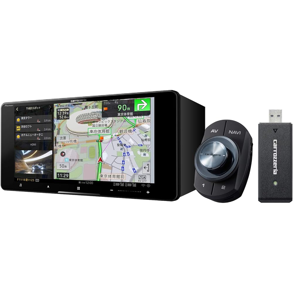 Pioneer Car Navigation AVIC-CW911-DC 7 Inch 200mm Wide Cyber Navigation Free Map Update Full Seg DVD CD Bluetooth SD USB High Resolution HD Image Quality Network Stick Set Carrozzeria