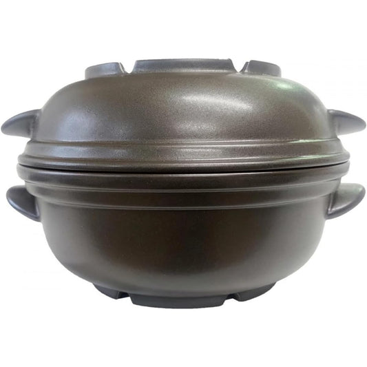 Microwave cooking pot/magnetic pot/L 4-piece set (deep pot, shallow pot, medium lid, drainboard)