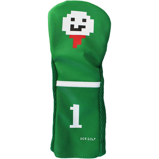 Hokushin Trading Head Cover HTC Dot Golf Ball DR Head Cover (Compatible with 460cc) WHC1710 Green