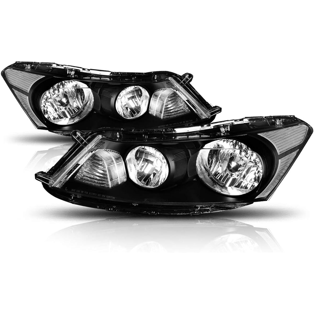 PM Performotor Black Housing/Clear Corner Headlight 08-12 Honda Accord 4 Door PMHL-HACC4D-0812-OH-BC