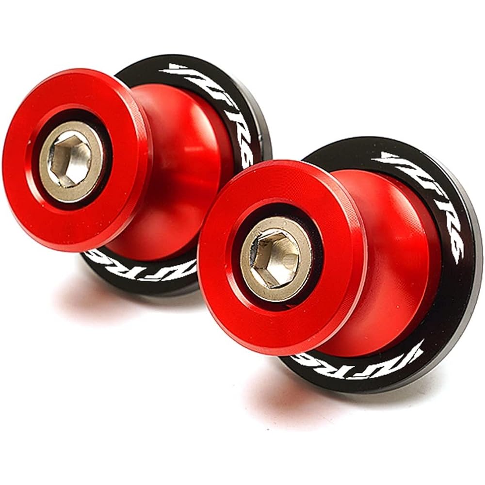 DOOREX Motorcycle Swingarm Spool Slider 6mm Swingarm Stand Screw Slider Protector For Yamaha YZF R6 YZF-R6 2000-2021 2020 Swingarm Slider Spool (Size: S Red)