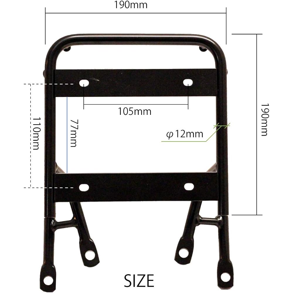 Rear carrier Axis Z (AXIS Z) 2BJ-SED7J/E31BE Installation bolt included Genuine grab bar with pops Rear carrier with hook to secure luggage Loading surface approx. 190mm Maximum load capacity 5kg Made in Taiwan