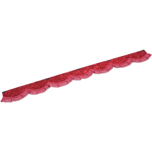 Miyabi Front Curtain Chinchilla Red Frange: Red Size: L (2200mm) MFC-CC-REL