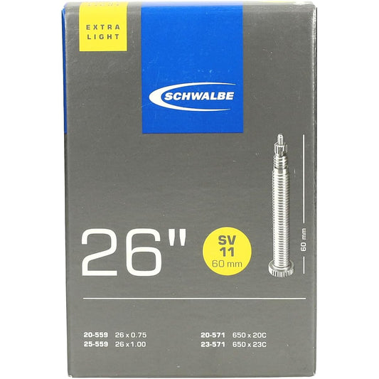 SCHWALBE [Genuine product] Lightweight tube for 26 x 1.00, 650 x 23C Presta style 60mm long valve 11SV-E.L