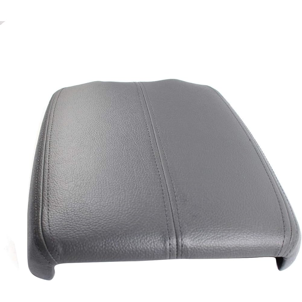 Motoall Automotive Leather Stitch Center Console Armrest Lid Cover Cap 2008 2009 2010 2011 2012 2012 Honda Code Synthetic Leather (Vinyl) Plastic Gray