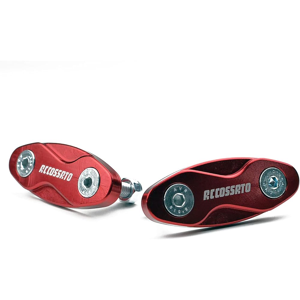 ACCOSATO Mirror Cover MC003 Set of 2 Compatible models: CBR1000RR/CBR600RR/VTR1000 SP1/VTR1000 SP2/ZX-6R/ZX-10R/F3 and others Red 400-MC003R