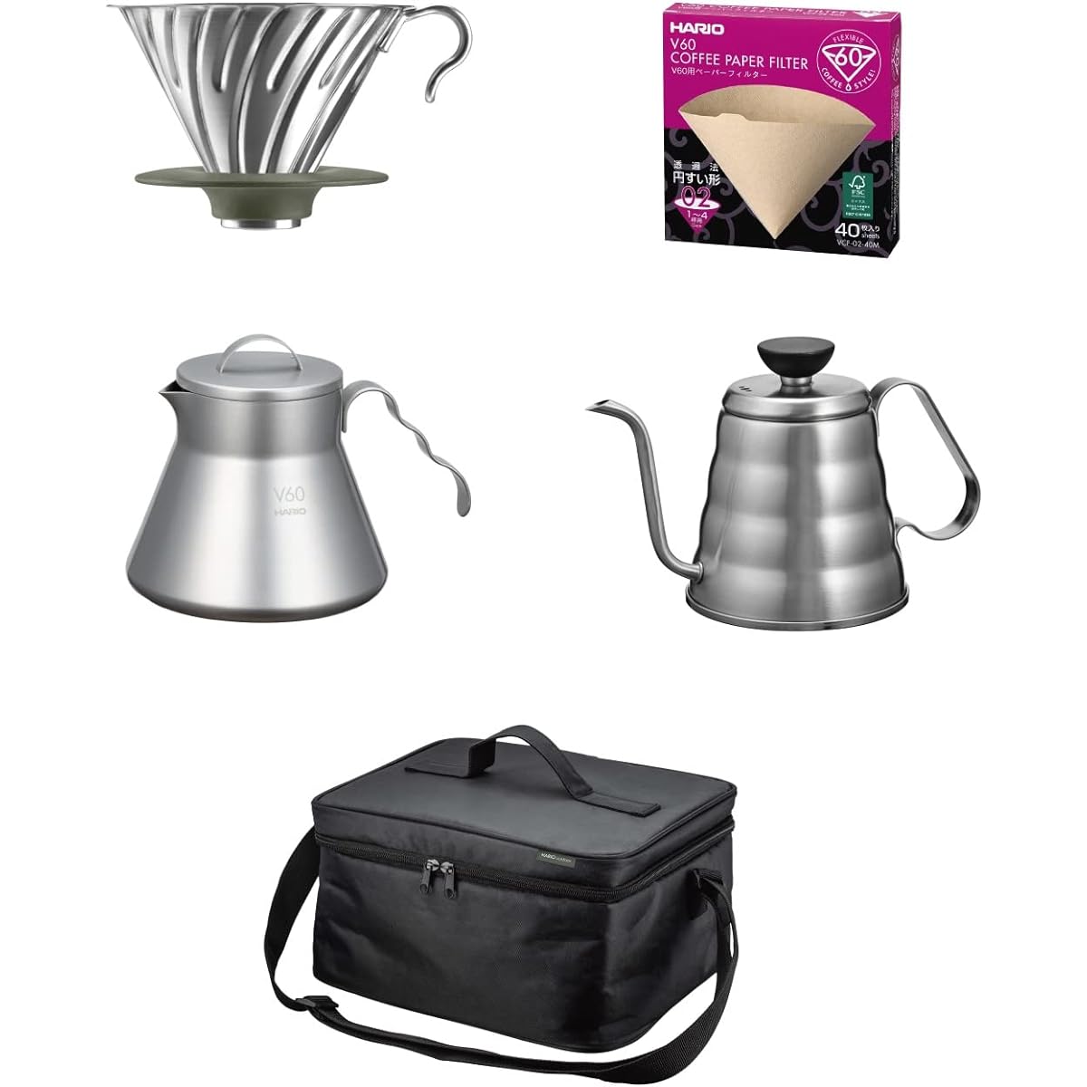 HARIO V60 Outdoor Coffee Basic Set Black Coffee Set Buy Present Gift Gift O-VOCB