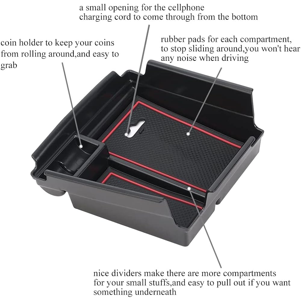 VESUL Center Console Armrest Storage Box Alfa Romeo Juria Sedan 2017 2018 2019 ABS Tray Insert Organizer Globe Palette