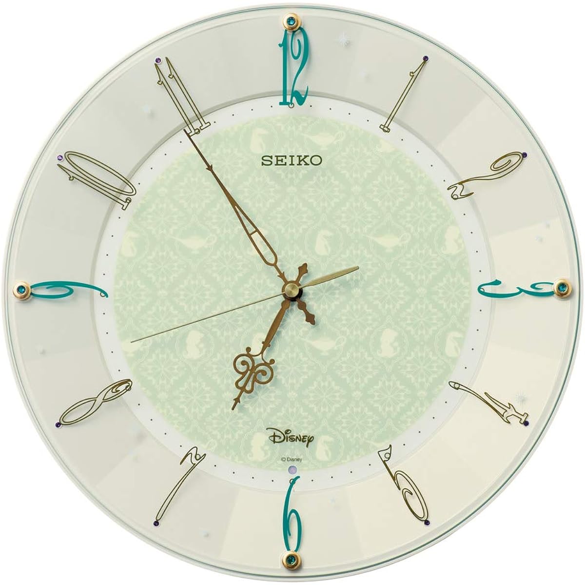 Seiko Clock Wall Clock Character Disney Aladdin Radio Analog FS512C