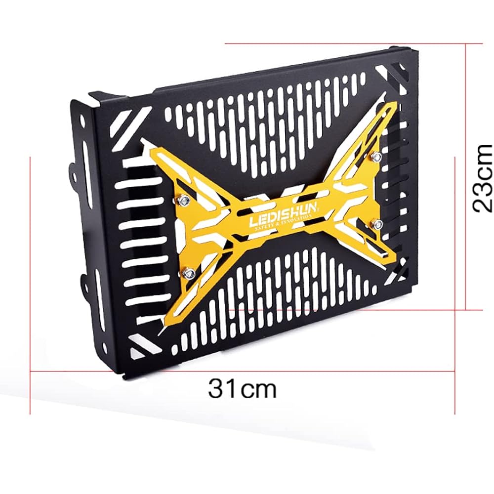 LEDISHUN Radiator Core Protector for Honda CL250 CL500 Radiator Guard (Gold)