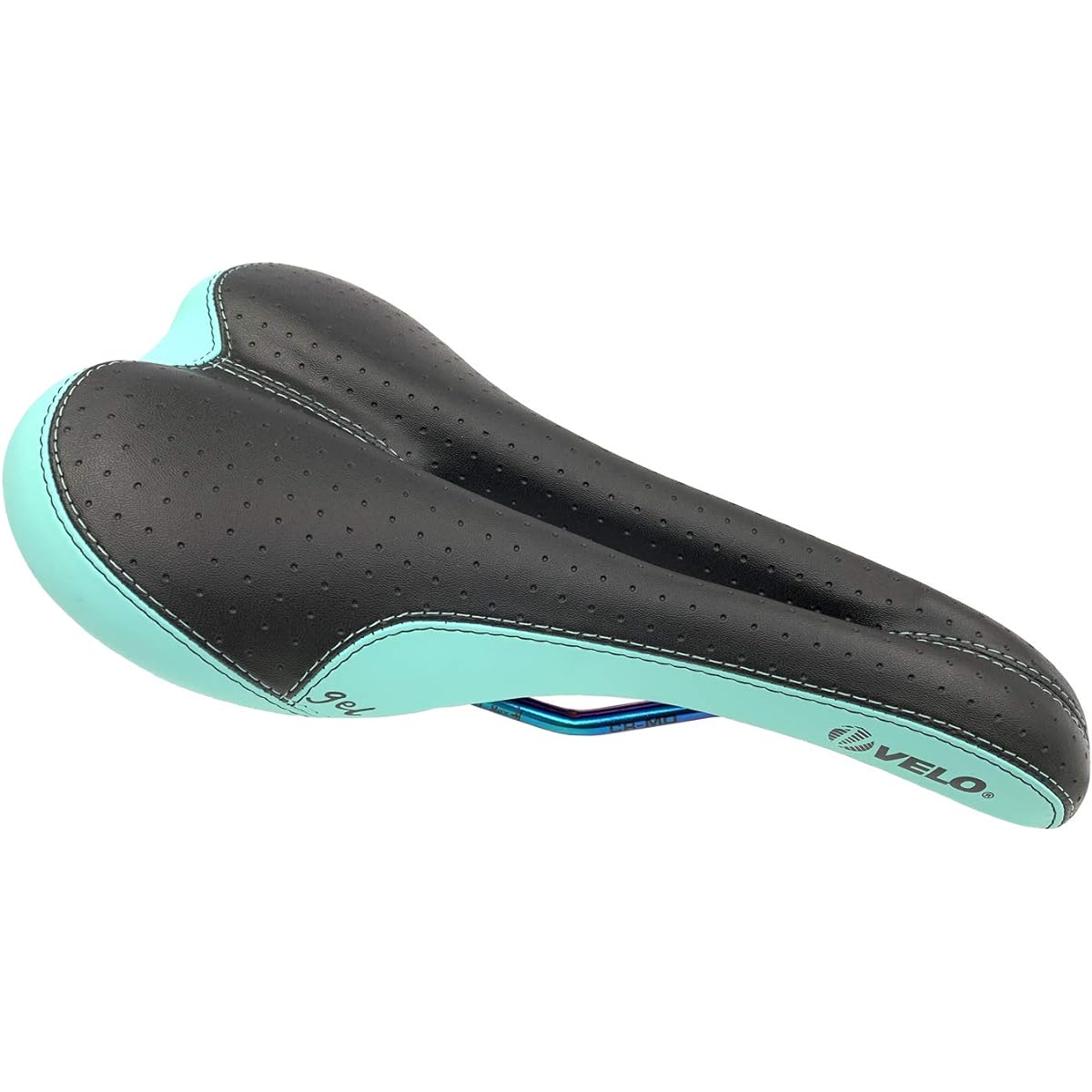 VELO(ベロ) RACER SADDLE LIMITED OIL SLICK RAIL BLACK/CELESTE SL-OTR-M006