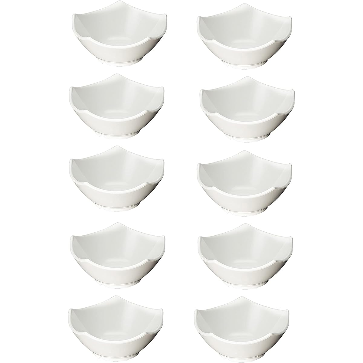 MARUKEI Ball / 12cm Multiball 200ml White Made in Japan Break-resistant Dishwasher Safe Stackable "Crysta" E143 IWD 10 Piece Set [Commercial Set]