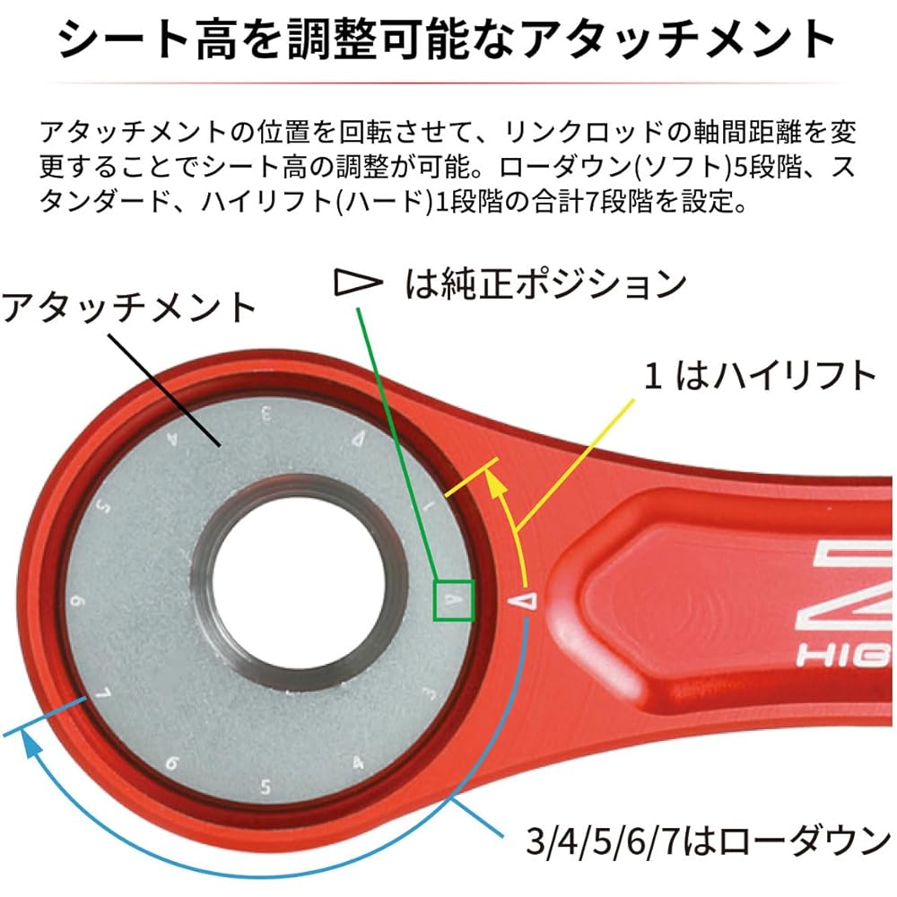 ZETA Adjustable Link YZ250F YZ450F YZ250FX YZ450FX WR250F WR450F Blue