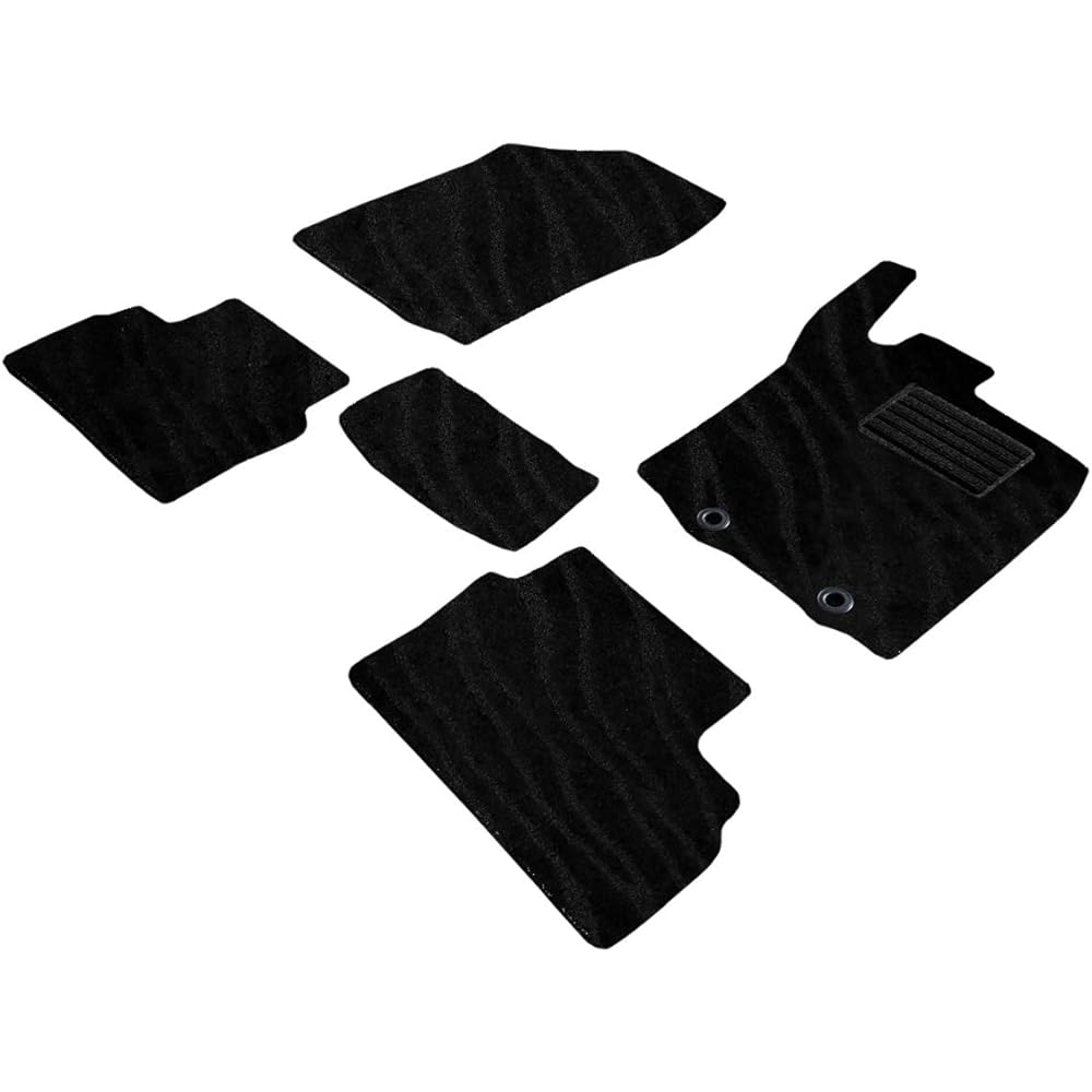 Fenice Car Mat Floor Mat Domestic Production (Daihatsu Rocky Toyota Rise 200 Series) Wave Black Non-Slip Shape Resistant to Slip Car Mat (Car Parts Specialty Store)
