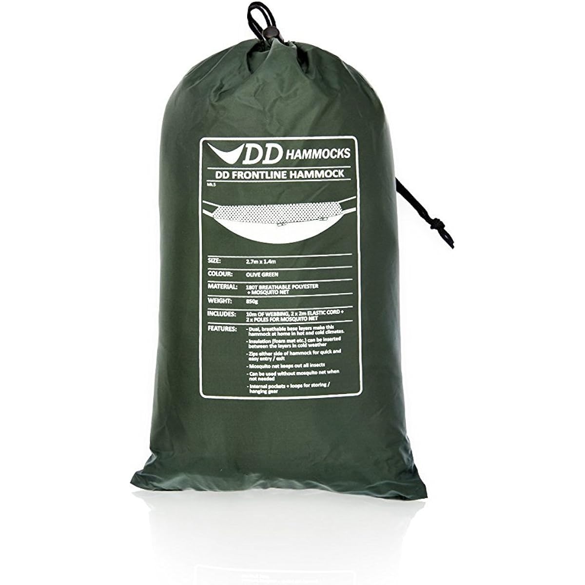 [From Scotland] DD Frontline Hammock Frontline Hammock Comfortable Lightweight Hammock for Camping Style Camping (Olive green) [Parallel Import]