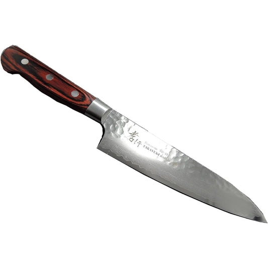 Takayuki Sakai Hammered Damascus VG10 Interrupt 33 Layer Gyuto 180mm 07396