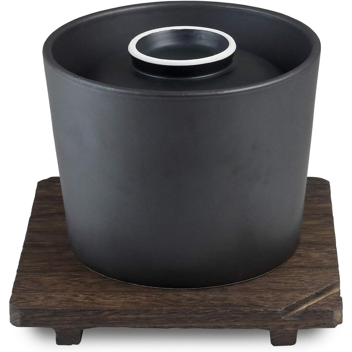 CtoC JAPAN Arita Ware Ohitsu Rice Cooker, Black 1.5 Cups, Made in Japan, Direct Fire, Microwave Safe