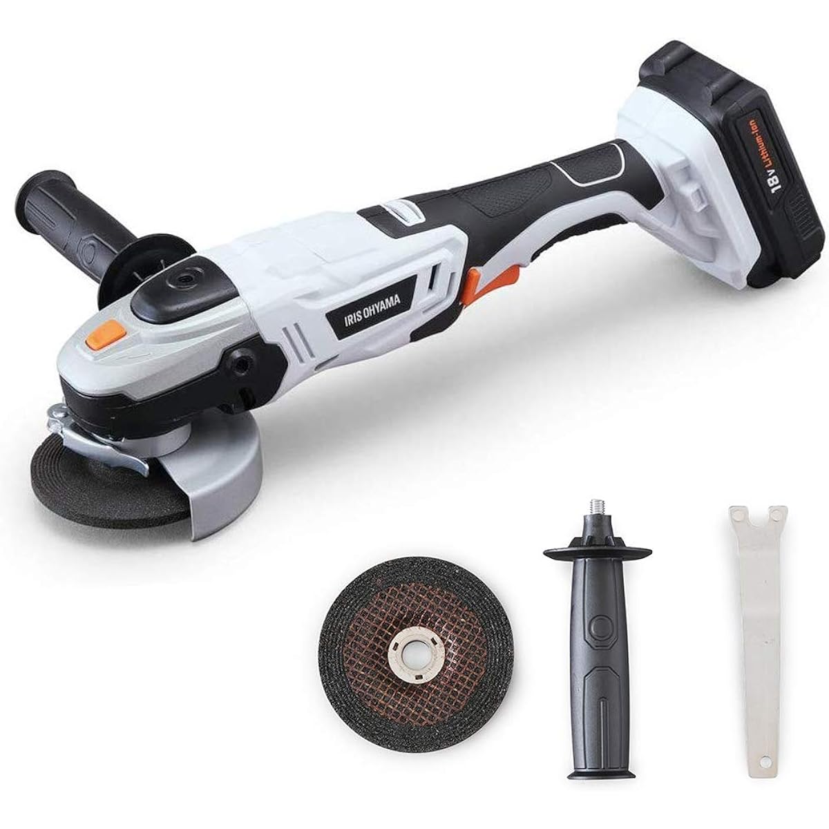 Iris Ohyama Cordless Disc Grinder 18V with Battery and Charger, Anchor Stone Diameter 100mm, Polishing and Cutting Metal Wood JDG100 [18V Common Battery Series]