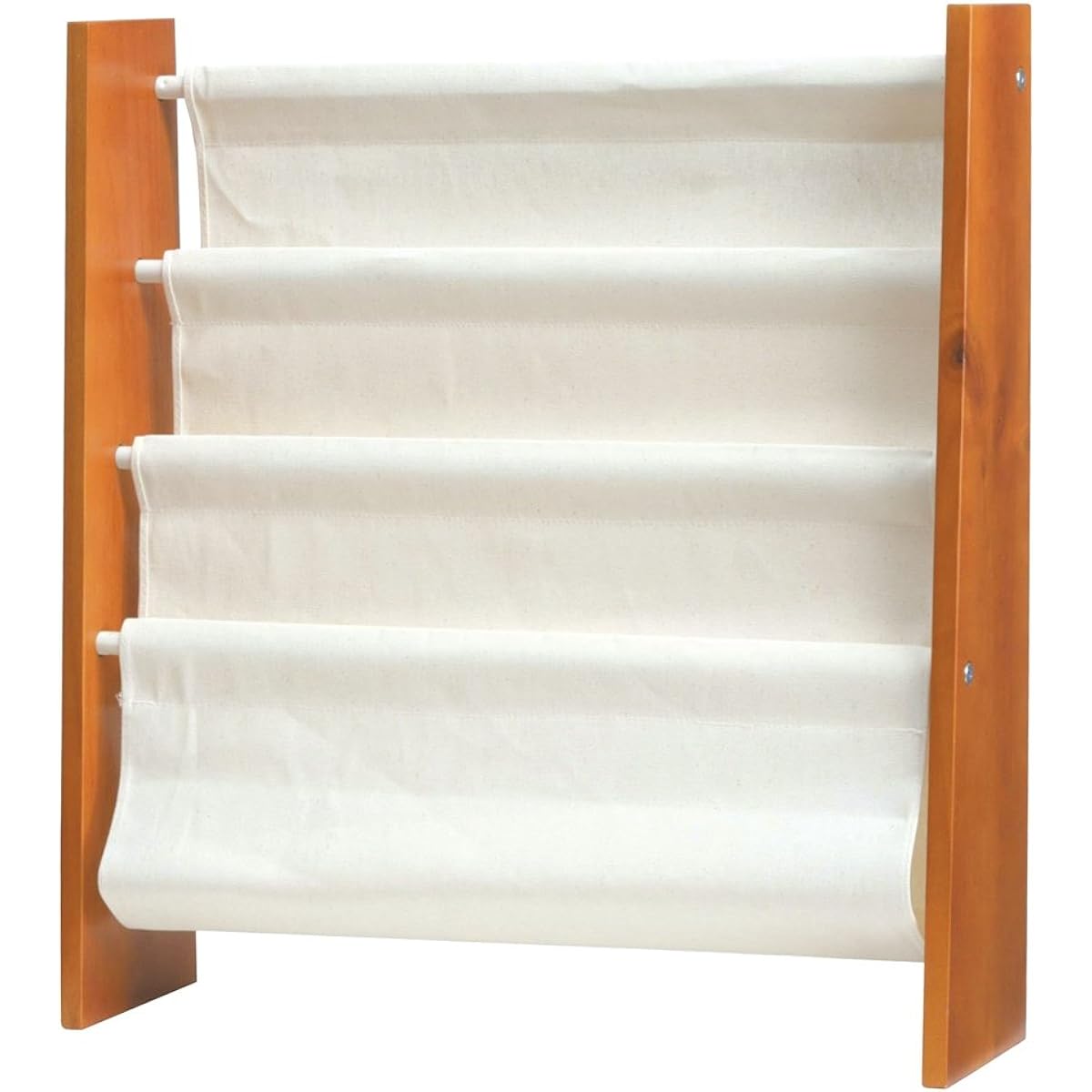 Nagai Kosan Canvas Magazine Rack W Brown Width 51cm x Depth 14cm x Height 55cm