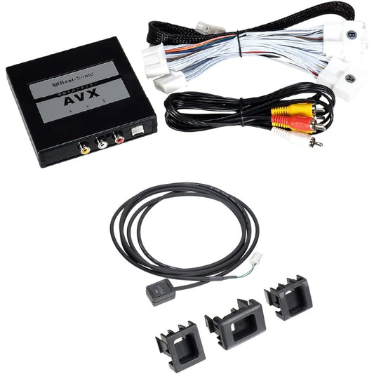 This is a set of Beat Sonic TOYOTA display audio external input adapter AVX02 + AVX option switch AVX-SW1.