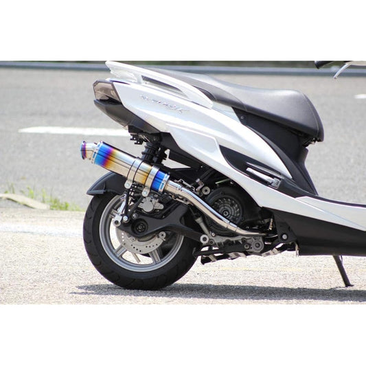 HMS Yamaha Cygnus X125 (Taiwan 5th generation specification) Bike muffler (O2 sensor compatible) SSB stainless steel blue color muffler CYGNUS-X 201-033