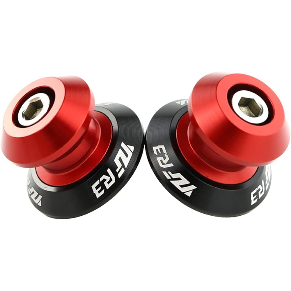 Stand Screw Slider Suitable for YAMAHA YZF-R1 R1 2014 2015 2016 2017 2018 2019 Swing Arm Slider Spool Swing Arm Bracket Spool CNC Aluminum Alloy (Color: Red)