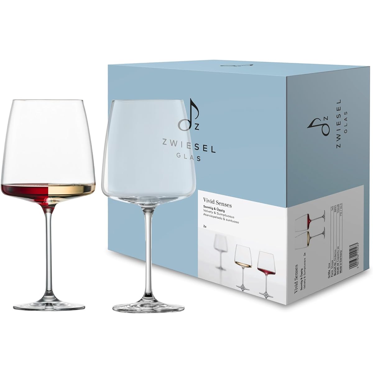 ZWIESEL Wine Glass for Red and White Vivid Sense Mellow and Luxurious Wine 710ml 122428 (Set of 2)