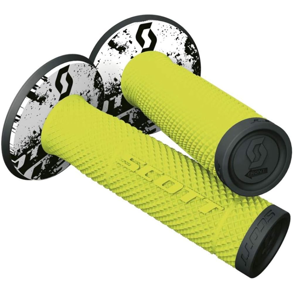 Scott SX2 Tattoo Off -Road Hand Grip 2 points Black/Neon Yellow/One Size