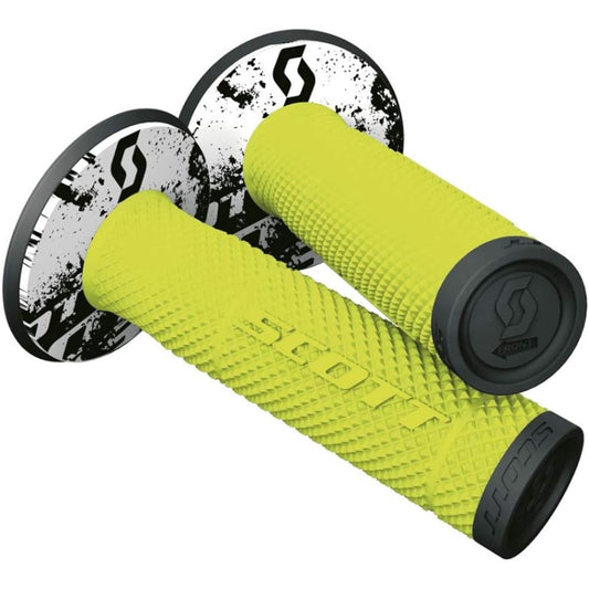 Scott SX2 Tattoo Off -Road Hand Grip 2 points Black/Neon Yellow/One Size