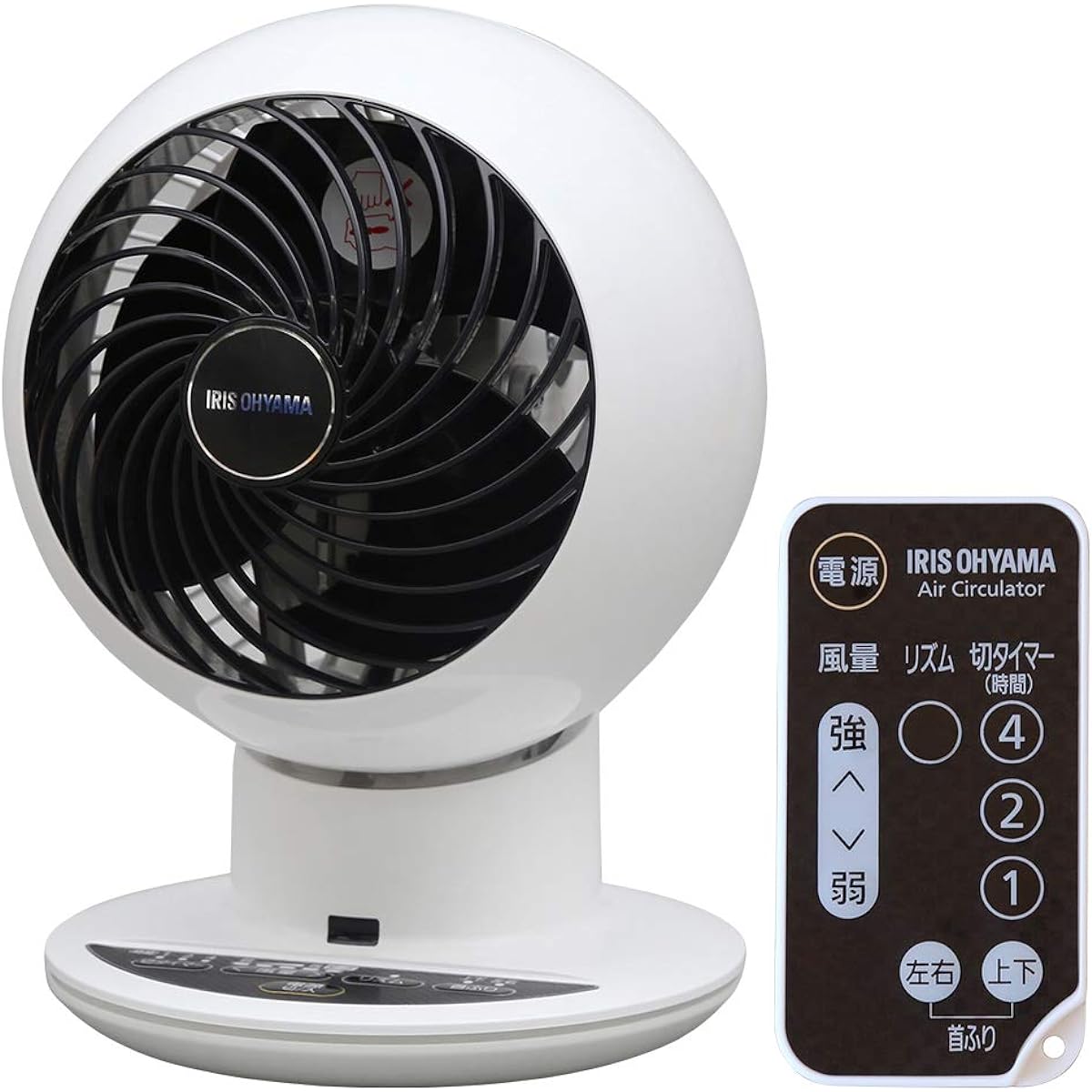 Iris Ohyama Circulator Eye, Quiet, Up/Down, Left/Right Swing, 18 Tatami, Powerful Air Blower, Remote Control Included, PCF-SC15T, White/Black