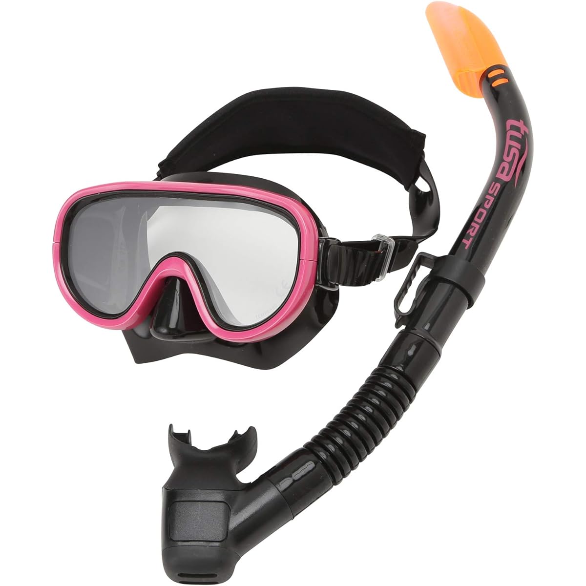 tusaSPORT Snorkeling Snorkel Mask 2 Piece Set Silicone UC0101