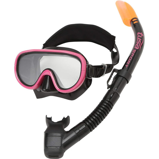 tusaSPORT Snorkeling Snorkel Mask 2 Piece Set Silicone UC0101
