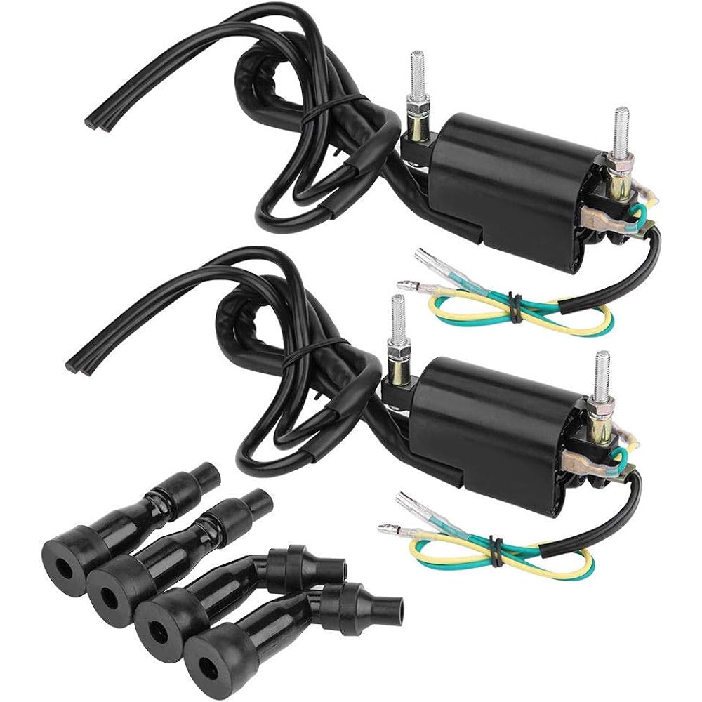 Hyperst Ignition Coil Set 12 Bolt 12V Kawasaki KZ Suzuki GS Honda CB 650 750 900