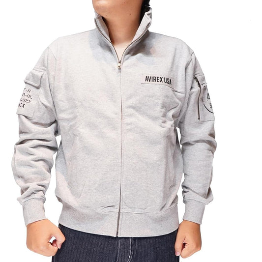 [Avirex] FATIGUE STAND COLLAR ZIPUP SWEAT/Fatigue Stand Collar Zip Up Sweat Men's 783-3930011