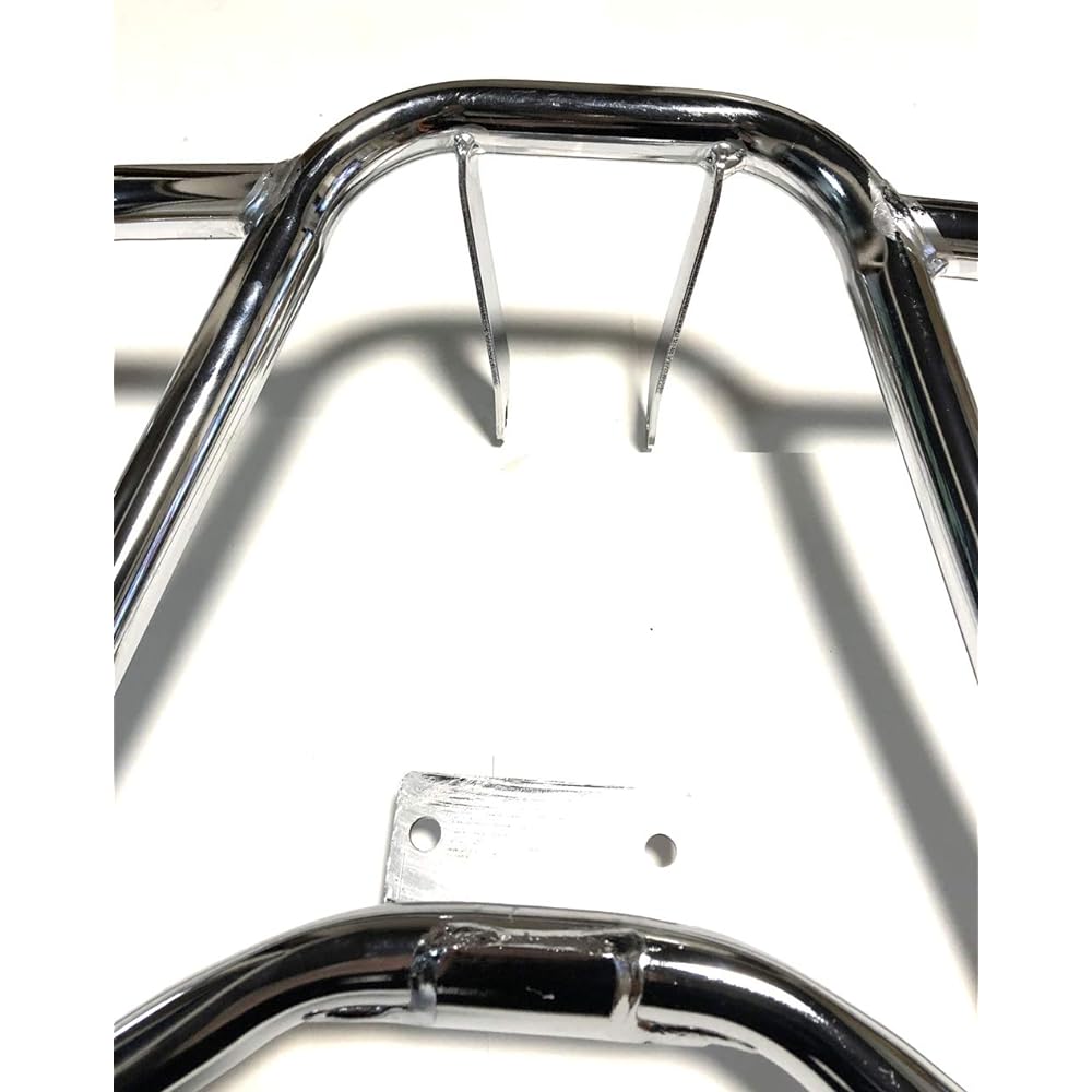 Suzuki Engine Guard Bumper Silver Plated Silver GN125 GN125H GN125-2F HJ125-8 etc. External Custom Parts (Silver Plated)