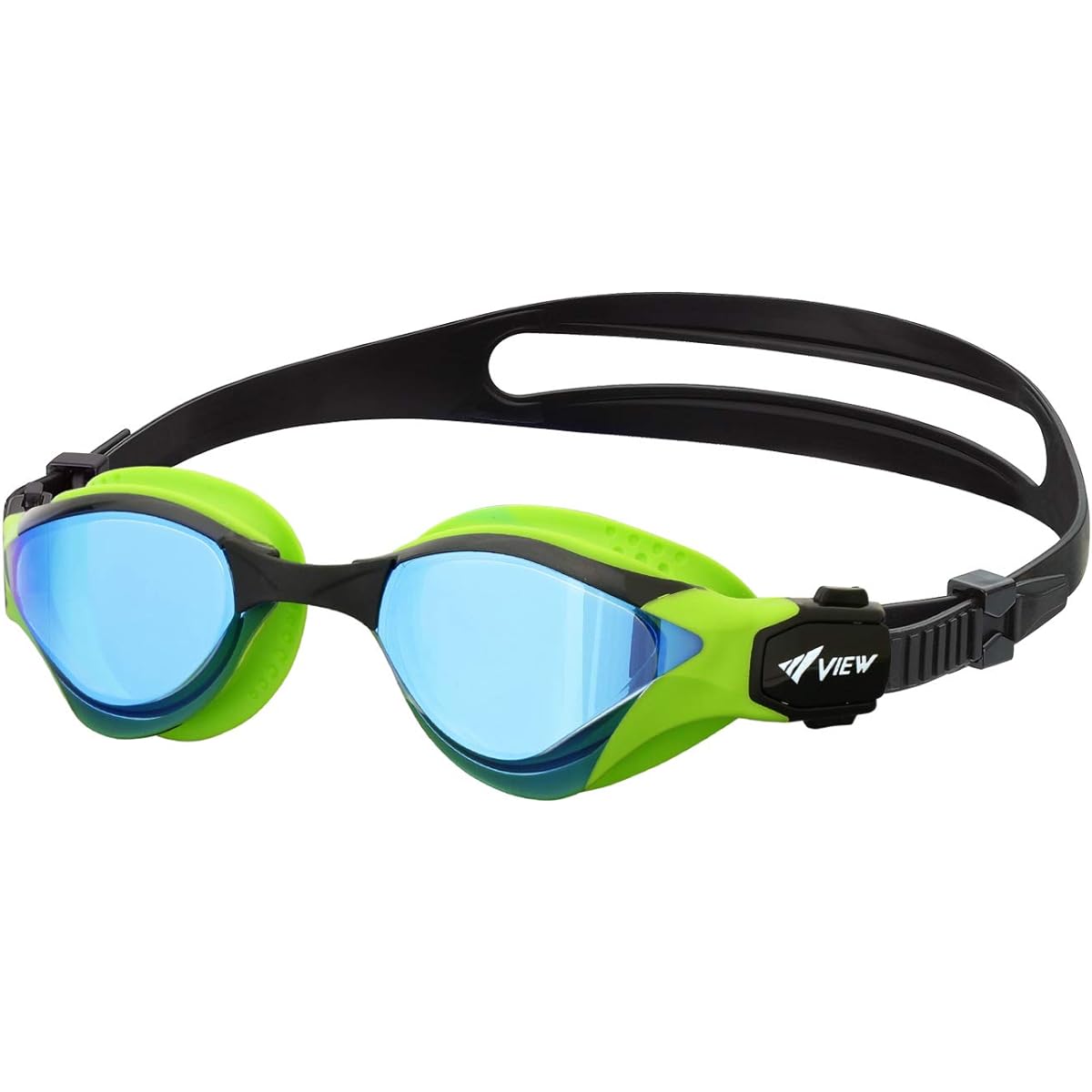 [View] Swimming Goggles DELFINA Made in Japan Outdoor Triathlon Mirror Type Racing Goggles with Cushion Fina approved model Equipped with anti-fog function SWIPE