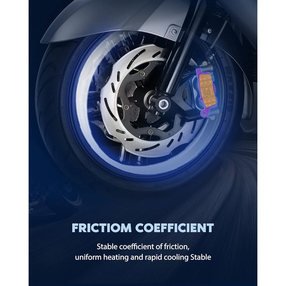 ECCPP FA444 Brake pad Front and rear carbon fiber replacement brake pad kit