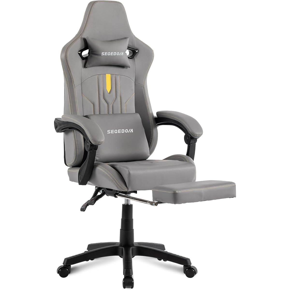 [segedom] Gaming Chair White Cute Office Chair Desk Chair Gaming Chair Quilted Pink Reclining Gaming Ergonomic Luxury PU Leather Computer Chair Telework Height Adjustable SE-333-RED