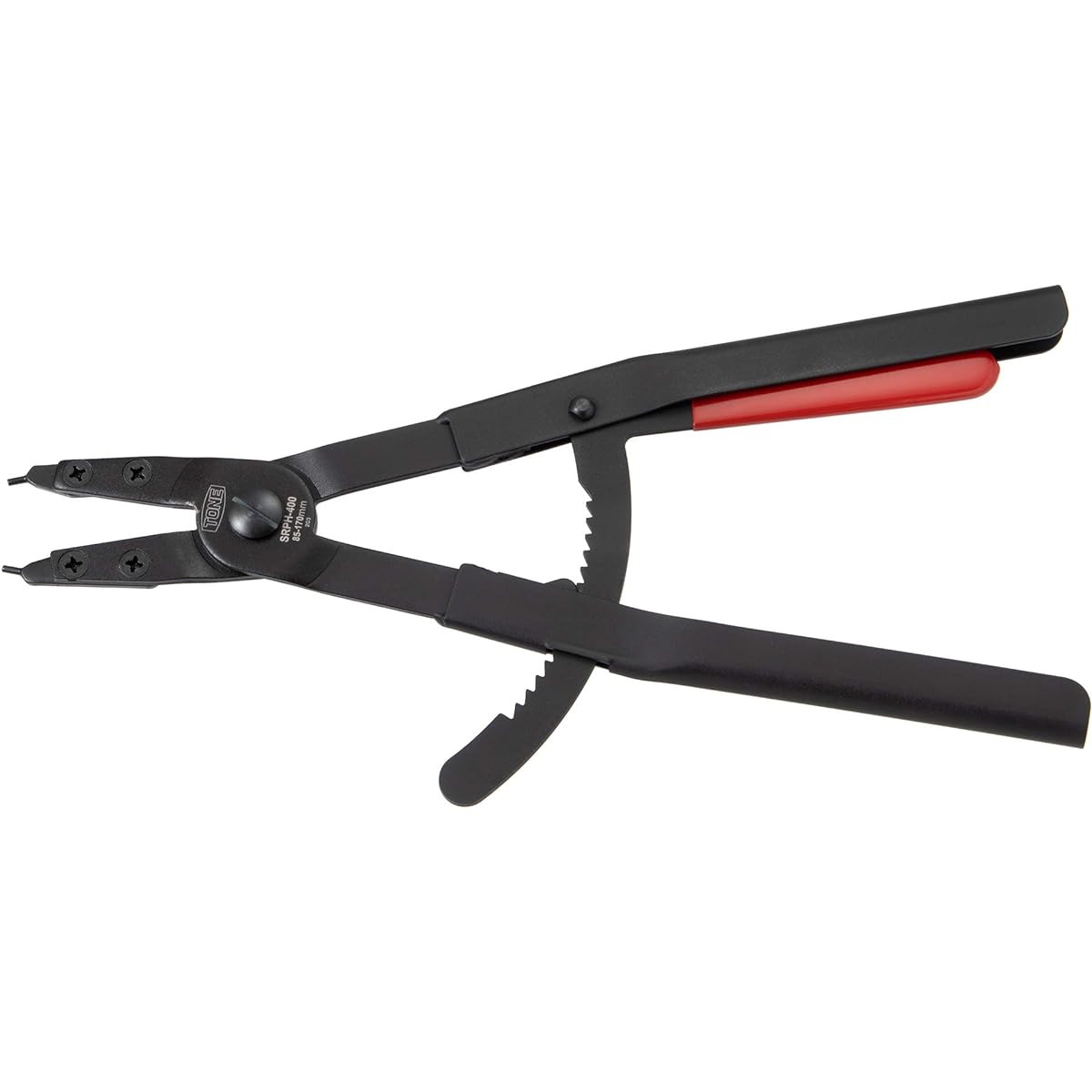 TONE Snap Ring Pliers (Straight Type/For Holes) SRPH-400 Red 85-170mm