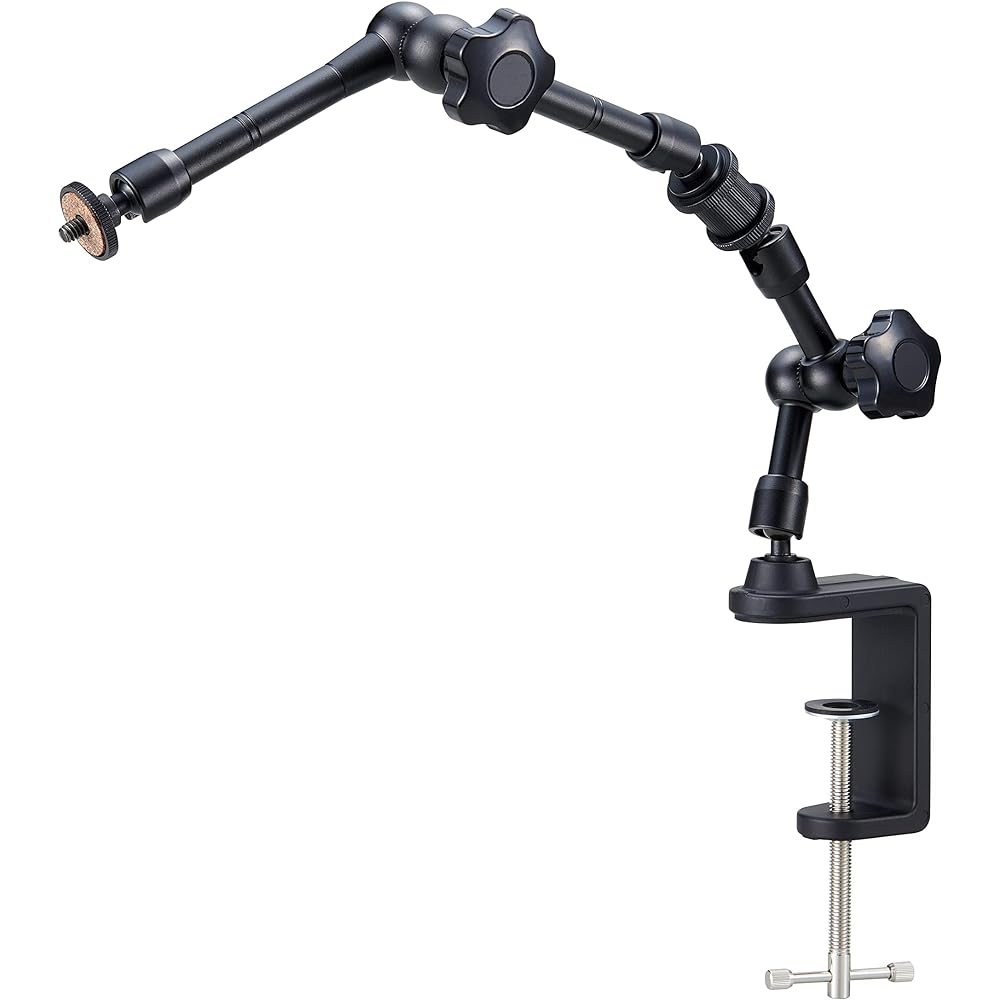 HOZAN Flexible Arm Optical Equipment Parts For Fixing Cameras Small and Lightweight, Easy to Carry Clamp Fixation Will Not Damage Your Desk L-803