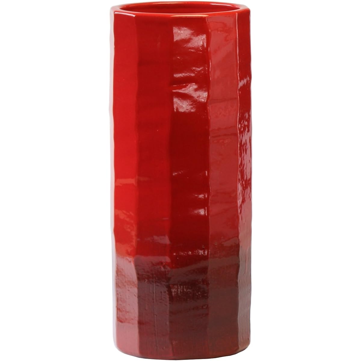 Tori "Shigaraki Ware" Red Glaze Umbrella Stand M269RD
